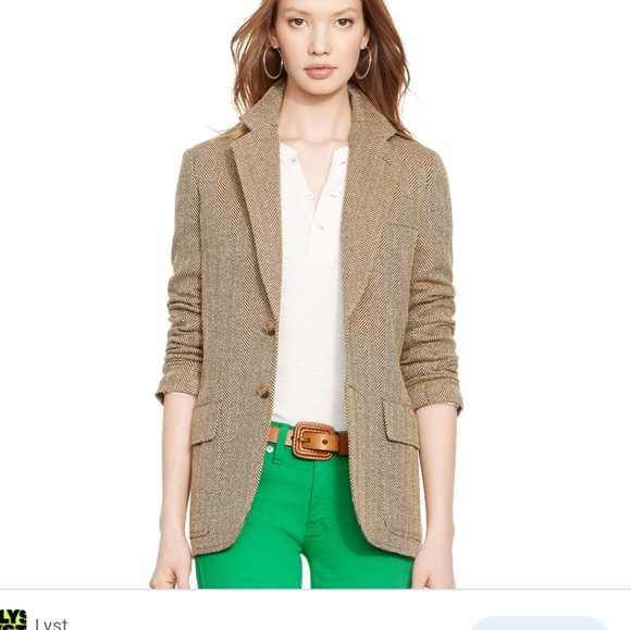 Lauren Ralph Lauren Jackets & Blazers - Ralph Lauren Jacket blazer 100% Silk Herringbone